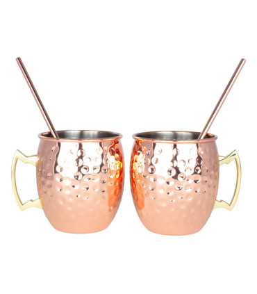Set "Moscow Mule" encobrizado 500cc.